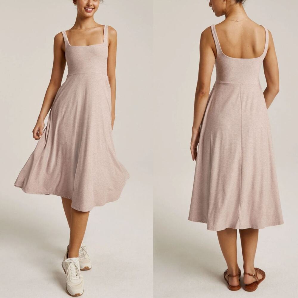 Beyond Yoga Dusty Blush Midi Dress